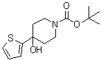 结构式 CAS# 630119-99-2, 4-羟基-4-(2-噻吩基)-1-哌啶羧酸叔丁酯