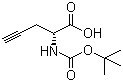 structure of CAS# 63039-46-3, (R)-N-Boc-Propargylglycine;(R)-N-tert-Butoxycarbonyl-2-amino-4-pentynoic acid
