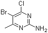 结构式 CAS# 6314-12-1, 5-溴-4-氯-6-甲基-2-氨基嘧啶