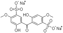 Disodium 3,3'-carbonylbis(4-hydroxy-6-methoxybenzenesulfonate) molecular structure (CAS 63270-28-0)