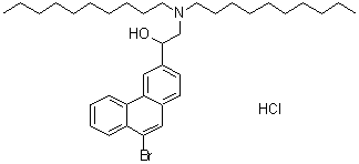9-Bromo-alpha-[(didecylamino)methyl]-3-phenanthrenemethanol hydrochloride molecular structure (CAS 6328-12-7)