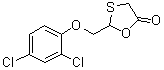 2-[(2,4-Dichlorophenoxy)methyl]-1,3-oxathiolan-5-one molecular structure (CAS 63354-05-2)