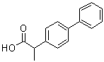 结构式 CAS# 6341-72-6, 2-(4-联苯基)丙酸