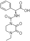 (2R)-2-[(4-Ethyl-2,3-dioxopiperazinyl)carbonylamino]-2-phenylacetic acid molecular structure (CAS 63422-71-9)