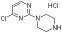 4-氯-2-哌嗪-1-基嘧啶盐酸盐分子结构 (CAS 634469-41-3)