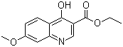 structure of CAS# 63463-15-0, Ethyl 4-hydroxy-7-methoxyquinoline-3-carboxylate;4-Hydroxy-7-methoxyquinoline-3-carboxylic acid ethyl ester