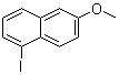 1-碘-6-甲氧基萘分子结构 (CAS 63469-49-8)