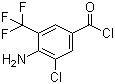4-Amino-3-chloro-5-(trifluoromethyl)benzoyl chloride molecular structure (CAS 63498-15-7)