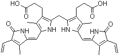 胆红素分子结构 (CAS 635-65-4)