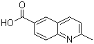 2-甲基-6-喹啉羧酸分子结构 (CAS 635-80-3)