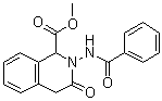 2-(Benzoylamino)-1,2,3,4-tetrahydro-3-oxo-1-isoquinolinecarboxylic acid methyl ester molecular structure (CAS 63500-02-7)