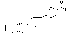4-[5-[4-(2-Methylpropyl)phenyl]-1,2,4-oxadiazol-3-yl]benzaldehyde molecular structure (CAS 635701-88-1)
