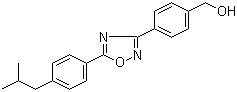 [4-[5-[4-(2-甲基丙基)苯基l]-1,2,4-恶二唑-3-基]苯基]甲醇分子结构 (CAS 635702-24-8)