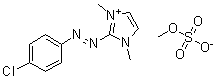 2-[(4-氯苯基)偶氮]-1,3-二甲基-1H-咪唑鎓硫酸甲酯盐分子结构 (CAS 63589-32-2)