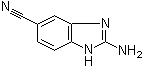结构式 CAS# 63655-40-3, 5-氰基-2-氨基苯并咪唑