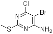 structure of CAS# 63931-22-6, 4-Amino-5-bromo-6-chloro-2-methylthiopyrimidine;5-Bromo-6-chloro-2-(methylthio)-4-pyrimidinamine