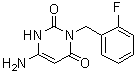 6-氨基-3-(2-氟苄基)-1H-嘧啶-2,4-二酮分子结构 (CAS 639780-60-2)