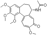 structure of CAS# 64-86-8, Colchicine;7-Acetamido-6,7-dihydro-1,2,3,10-tetramethoxybenzo[a]heptalen-9(5H)-one; N-(5,6,7,9-tetrahydro-1,2,3,10-tetramethoxy-9-oxobenzo[a]heptalen-7-yl)-acetamide