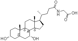 3alpha,7alpha-Dihydroxy-N-(carboxymethyl)-5beta-cholan-24-amide molecular structure (CAS 640-79-9)