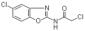 结构式 CAS# 64037-18-9, 2-氯-N-(5-氯-2-苯并恶唑基)乙酰胺