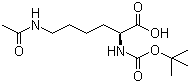 结构式 CAS# 6404-26-8, N-叔丁氧羰基-N'-乙酰基-L-赖氨酸