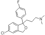 1-(4-Fluorophenyl)-1-(3-dimethylaminopropyl)-5-chlorophthalane molecular structure (CAS 64169-45-5)