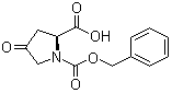 结构式 CAS# 64187-47-9, N-苄氧羰基-4-氧代-L-脯氨酸