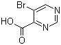 5-溴-4-嘧啶甲酸分子结构 (CAS 64224-60-8)