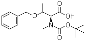 N-叔丁氧羰基-N-甲基-O-苄基-L-苏氨酸分子结构 (CAS 64263-80-5)