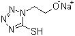 1-(2-Hydroxyethyl)-1H-tetrazol-5-ylthiol sodium salt molecular structure (CAS 64350-77-2)