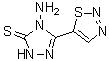 4-Amino-2,4-dihydro-5-(1,2,3-thiadiazol-5-yl)-3H-1,2,4-triazole-3-thione molecular structure (CAS 64369-17-1)