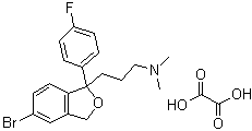 5-Bromo-1-(4-fluorophenyl)-1,3-dihydro-N,N-dimethyl-1-isobenzofuranpropanamine ethanedioate (1:1) molecular structure (CAS 64372-43-6)