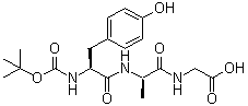 N-[(1,1-Dimethylethoxy)carbonyl]-L-tyrosyl-D-alanylglycine molecular structure (CAS 64410-47-5)