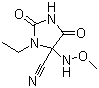 3-Ethyl-4-(methoxyamino)-2,5-dioxoimidazolidine-4-carbonitrile molecular structure (CAS 644972-55-4)