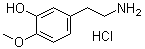 4-O-甲基多巴胺盐酸盐分子结构 (CAS 645-33-0)