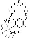 结构式 CAS# 64502-99-4, 2,6-二[1,1-二(三氘甲基)乙基-2,2,2-d<sub>3</sub>]-4-甲基苯-3,5-d<sub>2</sub>-酚-d
