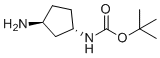 N-((1S,3S)-3-氨基环戊基)氨基甲酸叔丁酯分子结构 (CAS 645400-44-8)