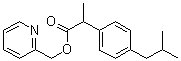 structure of CAS# 64622-45-3, Pimeprofen;BE 100; Ibuprofen piconol; Staderm; U 75630; Vesicum