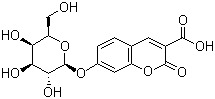 7-beta-半乳糖香豆素-3-羧酸分子结构 (CAS 64664-99-9)