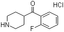 4-(2-Fluorobenzoyl)piperidine hydrochloride molecular structure (CAS 64671-29-0)