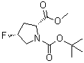 4-(R)-Fluoropyrrolidine-N,2-(R)-dicarboxylic acid 1-tert-butyl ester 2-methyl ester molecular structure (CAS 647857-43-0)