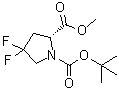 (2R)-4,4-Difluoro-1,2-pyrrolidinedicarboxylic acid 1-(1,1-dimethylethyl) 2-methyl ester molecular structure (CAS 647857-74-7)