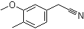 (3-甲氧基-4-甲基苯基)乙腈分子结构 (CAS 64829-31-8)