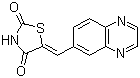 结构式 CAS# 648450-29-7, AS-605240; 5-(6-喹喔啉亚甲基)-2,4-噻唑啉二酮