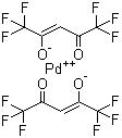 structure of CAS# 64916-48-9, Palladium bis(hexafluoroacetylacetonate);Palladium bis(1,1,1,5,5,5-hexafluoro-2,4-pentanedionate)