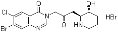 Halofuginone hydrobromide molecular structure (CAS 64924-67-0)