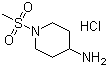 structure of CAS# 651057-01-1, 1-(Methylsulfonyl)piperidin-4-amine hydrochloride