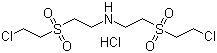 双[2-(2-氯乙基)砜乙基]胺盐酸盐分子结构 (CAS 65180-91-8)