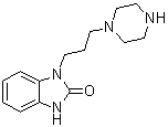 1,3-Dihydro-1-[3-(1-piperazinyl)propyl]-2H-benzimidazol-2-one molecular structure (CAS 65214-57-5)