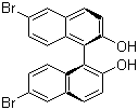 (R)-(-)-6,6'-Dibromo-1,1'-bi-2-naphthol molecular structure (CAS 65283-60-5)